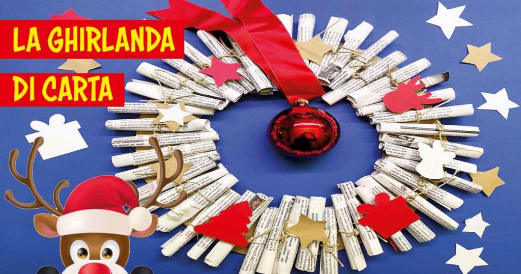 guirlanda de papel reciclado
