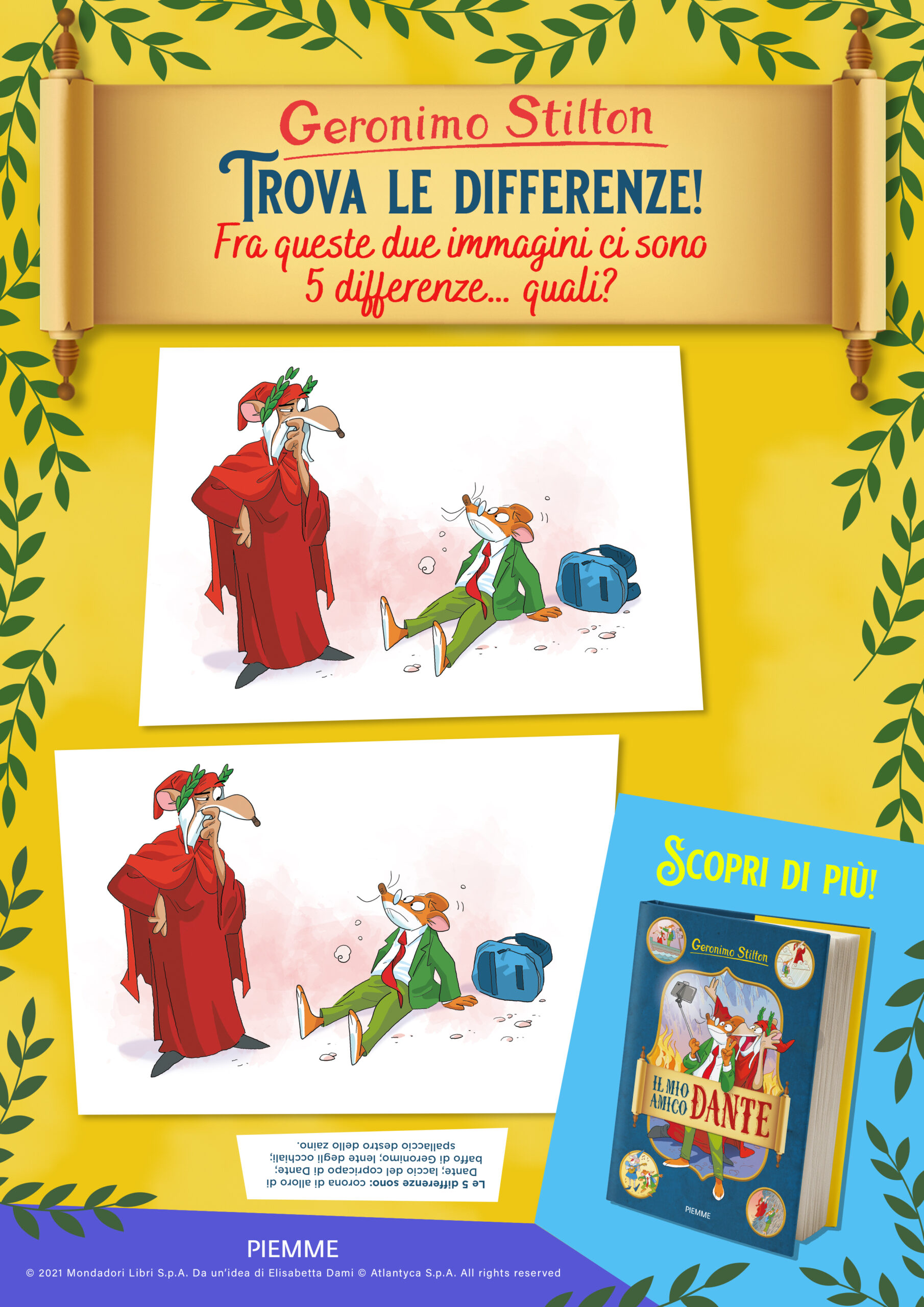 Brinque com dante: encontre as diferenças