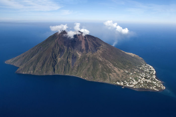 O vulcão Stromboli
